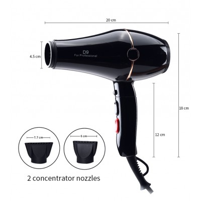 Wall Mounted Hotel Hair Dryer Hot Air Brush Styler And Holder Cordless Rechargeable Makeup Brushes Cleaner Carbon For Motor